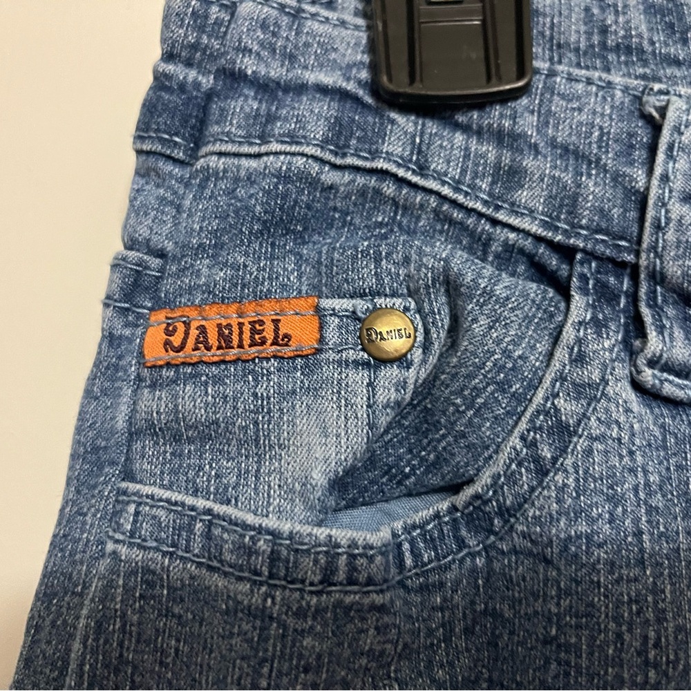 Y2K Embroidered Denim Flare Jeans - Picture 4 of 4